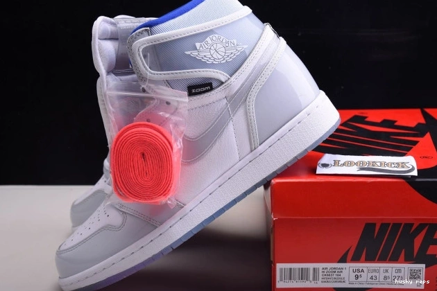 Cheap Husky Air High Retro White Zoom Blue Jordan Racer 1 CK6637-104 0719